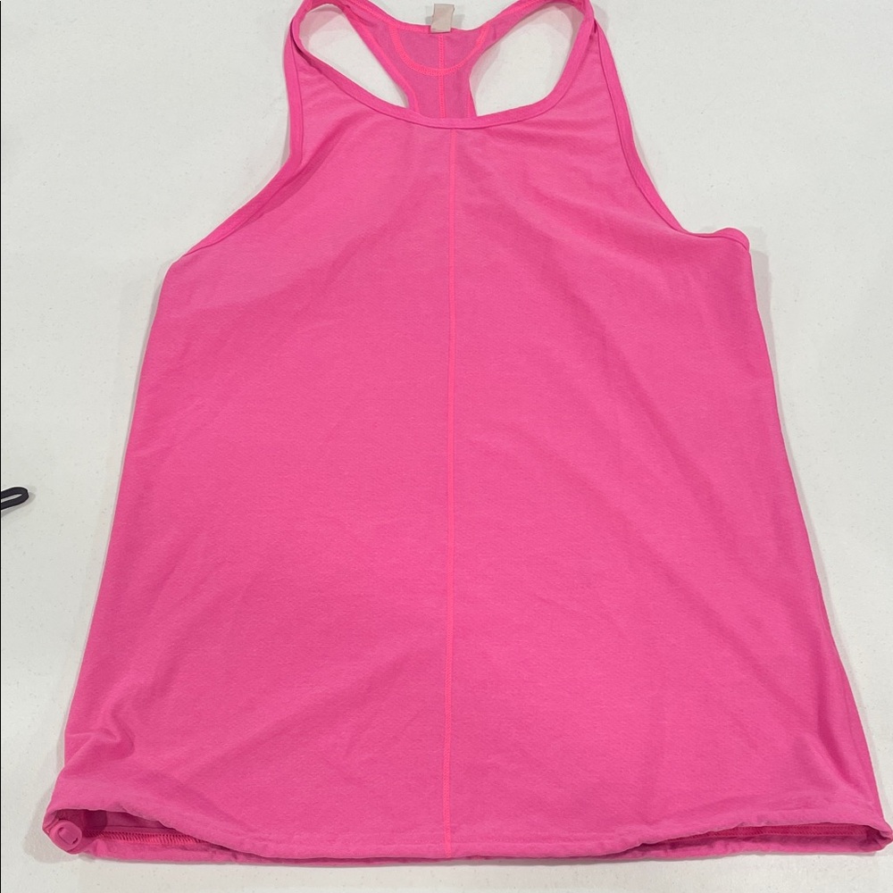 Women’s pink Under Armour size small racer back Heat Gear tank top